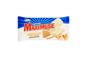 Морозиво 10% у кондитерській глазурі з наповнювачем з печивом Апельсин Maximuse Laska м/у 90г