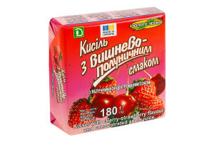 Кисель с вишнево-клубничным вкусом с яблочным концентрированным соком Золоте Зерно м/у 180г