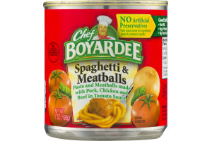 Chef Boyardee Spaghetti & Meatballs No Artificial Preservatives