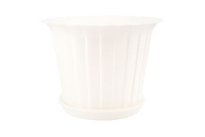 Горщик д/квітів Тюльпан білий 2л 18*12*13,5см з піддоном Еталон-С