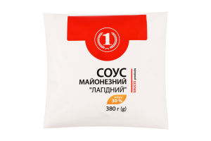 Соус майонезный 30% Нежный ТМ "1" м/у 380г