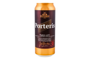 Пиво 500мл 6.9% темне фільтроване Porteris Svyturys з/б