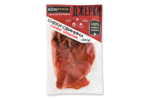 Снеки із свинини в'ялені Шашлик Джерки KlimFood м/у 100г