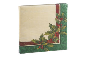 Smart Living Holiday Festive Greenery Napkins 9 4/5 in x 9 3/4 in - 16 CT