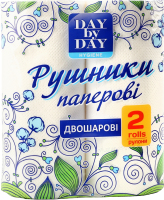 Рушники паперові 2-х шарові білі Hygiene Day by Day 2шт