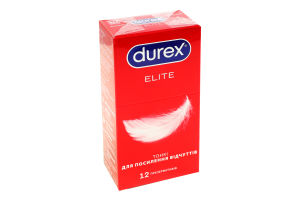 Презервативи латексні з силіконовою змазкою Elite Durex 12шт