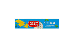 Чипси Хрум Ленд зі смаком сметани із зеленню