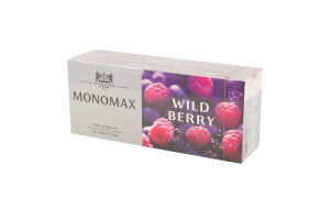 Чай чорний цейлонський байховий дрібний з ароматом лісових ягід Wild berry Monomax к/у 25х1.5г
