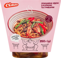 Локшина удон з куркою та грибами