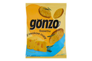 Сухарики пшеничные со вкусом сыра Багеты Gonzo м/у 50г