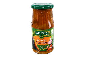 Баклажаны с овощами жареные стерилизованные Верес с/б 440г