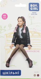Колготи дитячі Boy&Girl Herringbone 60den 158-164 cappuccino