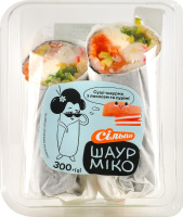 Суші-шаурма з лососем та сурімі