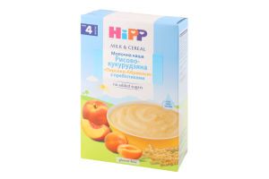Каша молочная рисово-кукурузная для детей от 4мес Персики-абрикосы Hipp к/у 250г