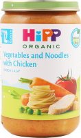 Пюре Овочі та локшина з куркою органічне від 12місяців 220г твіст/б Hipp