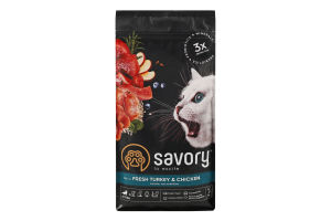 Корм сухой для котят Fresh Turkеу&Сhicken Savory м/у 2кг