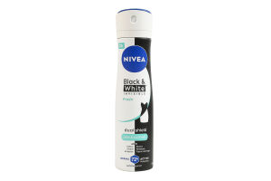 Антиперспірант Свіжий Чорне та біле невидимий Nivea 150мл