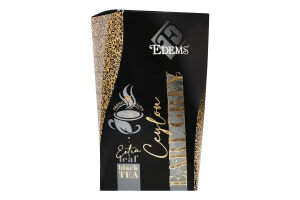 Чай чорний листовий ароматизтований Earl Grey Ceylon Edems в/с к/у 100г