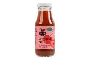 Сік неосвітлений пастеризований фруктово-ягідний Ягідний мікс Gourmet Коник с/пл 195мл