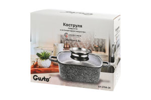 Каструля Ceramic Snow 4,4л квадратна Gusto