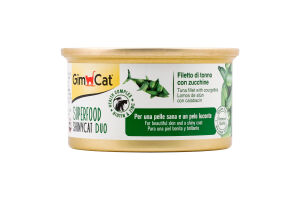 Корм д/котів Шайні Кет Суперфуд з тунцем та цукіні 70г ж/б Джим Кет