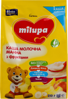 Каша молочна суха для дітей від 6міс швидкорозчинна манна з фруктами Milupa м/у 210г