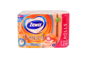 Папір туалетний 3-х шаровий Cashmere peach Deluxe Zewa 24шт