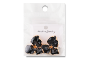 Сережки-гвіздки жовтий метал з камінцями в асортименті LF25051519