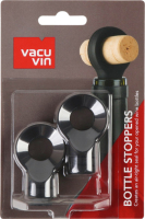 Пробка для зберігання вина №237426 Black Vacu Vin 2шт