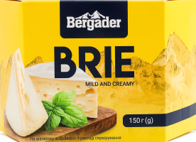 Сыр 51% мягкий с белой плесенью Бри Bergader к/у 150г