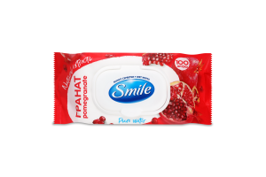 Серветки вологі Гранат Natural extracts Smile 100шт