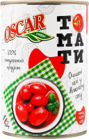 Томати очищені цілі у власному соку Oscar з/б 400г