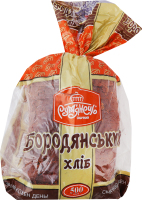 Хлеб нарезной из смеси ржаной и пшеничной муки формовой Бородянский Рум'янець м/у 500г