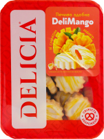 Печенье сдобное со вкусом манго DeliMango Delicia лоток 0.35кг