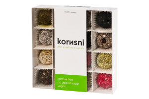 Конфеты фруктово-ореховые без добавленного сахара Ассорти макси Korиsni к/у 300г