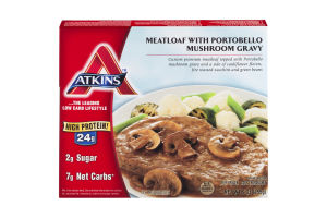 Atkins Meatloaf With Portobello Mushroom Gravy