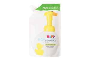Пінка для вмивання та миття рук наповнювач для дітей Sensitiv Babysanft Hipp 250мл