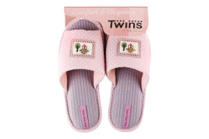 Тапочки открытые домашние женские Twins №7543 38-39 розовый