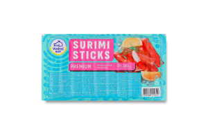 Продукт із сурімі заморожений з додаванням яєчного білка пастеризований Surimi sticks Premium Vodnyj svit в/у 200г