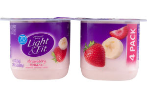 Dannon Light & Fit Nonfat Yogurt Strawberry Banana - 4 CT