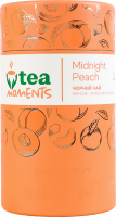 Чай черный байховый ароматизированный с добавлением цветочно-фруктового сырья Полуночный персик Tea Moments тубус 70г