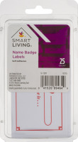 Smart Living Name Badge Labels Self-Adhesive - 25 CT