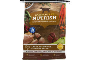 Rachael Ray Nutrish Super Premium Food For Dogs Turkey, Brown Rice & Venison Recipe