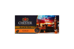 Чай чорний цейлонський байховий дрібний Gold Prince of Chester в/с к/у 25х2г