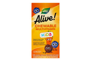 Добавка дієтична жувальні таблетки Мультивітаміни Alive! для дітей Nature's Way 120шт