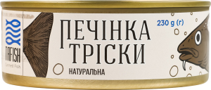 Печень трески натуральная стерилизованная TaFish ж/б 230г