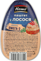 Паштет из лосося стерилизованный Hame лоток 100г