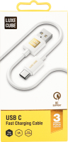 Кабель Luxe Cube USB C білий 1м
