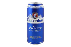 Пиво 0.5л 4.7% светлое фильтрованное пастеризованное Pilsener Kaiserdom ж/б
