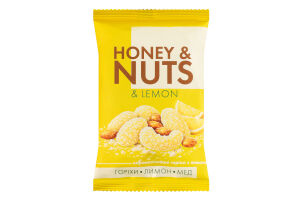 Горіхи карамелізовані з лимоном Honey nuts ФОП Конюша А. О. м/у 35г